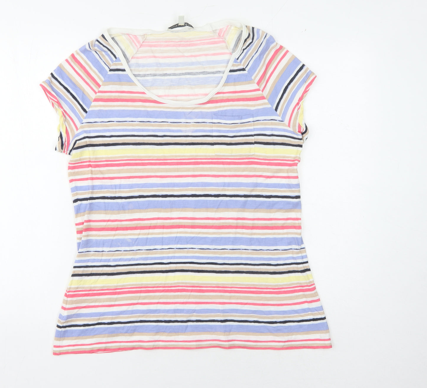 Laura Ashley Women's Multicoloured Striped T-Shirt