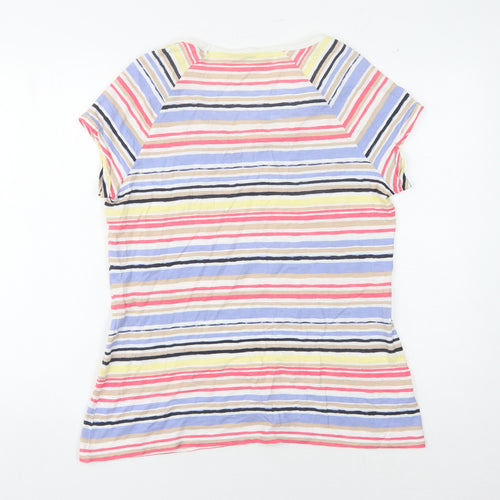 Laura Ashley Women's Multicoloured Striped T-Shirt
