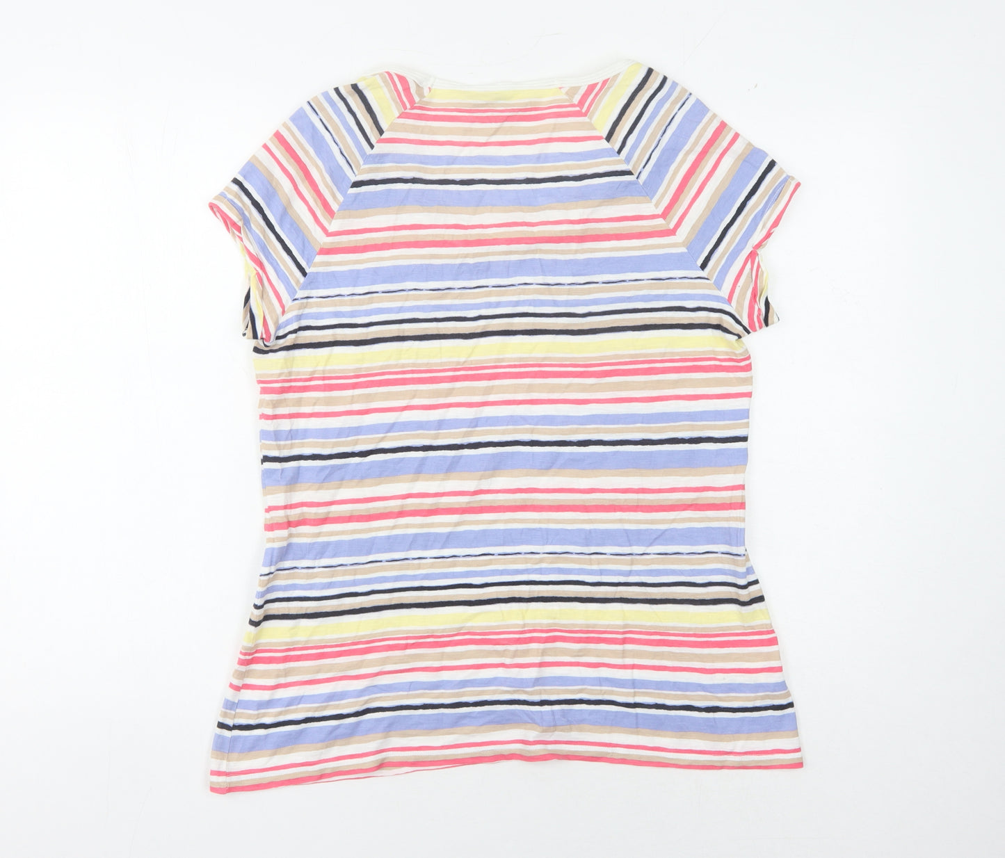 Laura Ashley Women's Multicoloured Striped T-Shirt