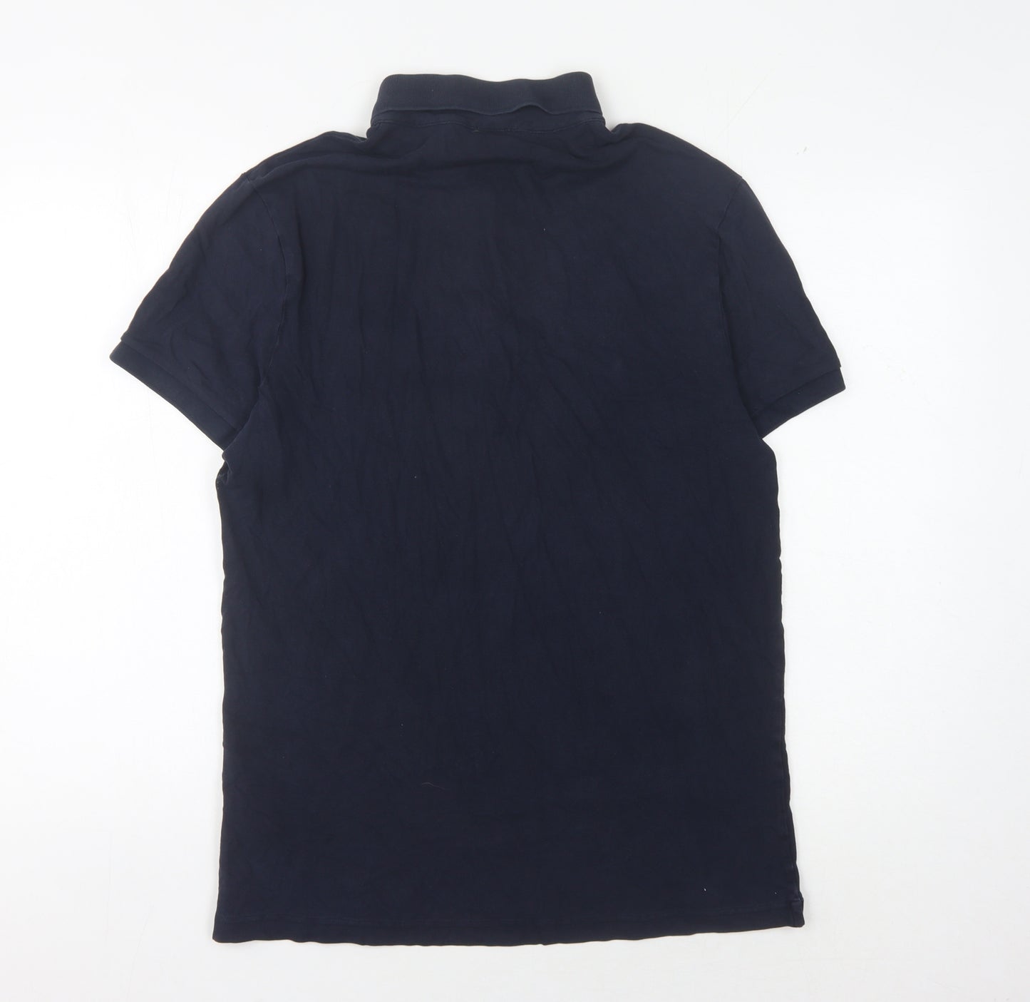 Hugo Boss Men's Blue XL Slim Fit Cotton Polo Shirt
