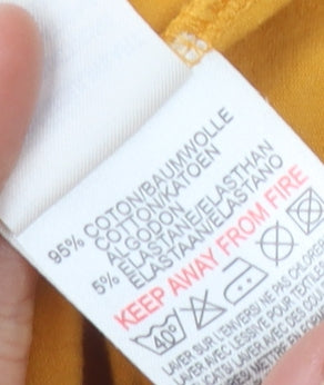 TINTIN Women's Yellow Slim Fit T-Shirt, M - Casual Anime Embroidery