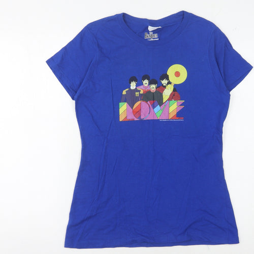 The Beatles Women's Blue Graphic T-Shirt Size S
