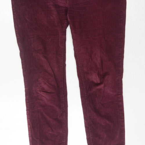 Fat Face Women's Purple Corduroy Trousers Size 16