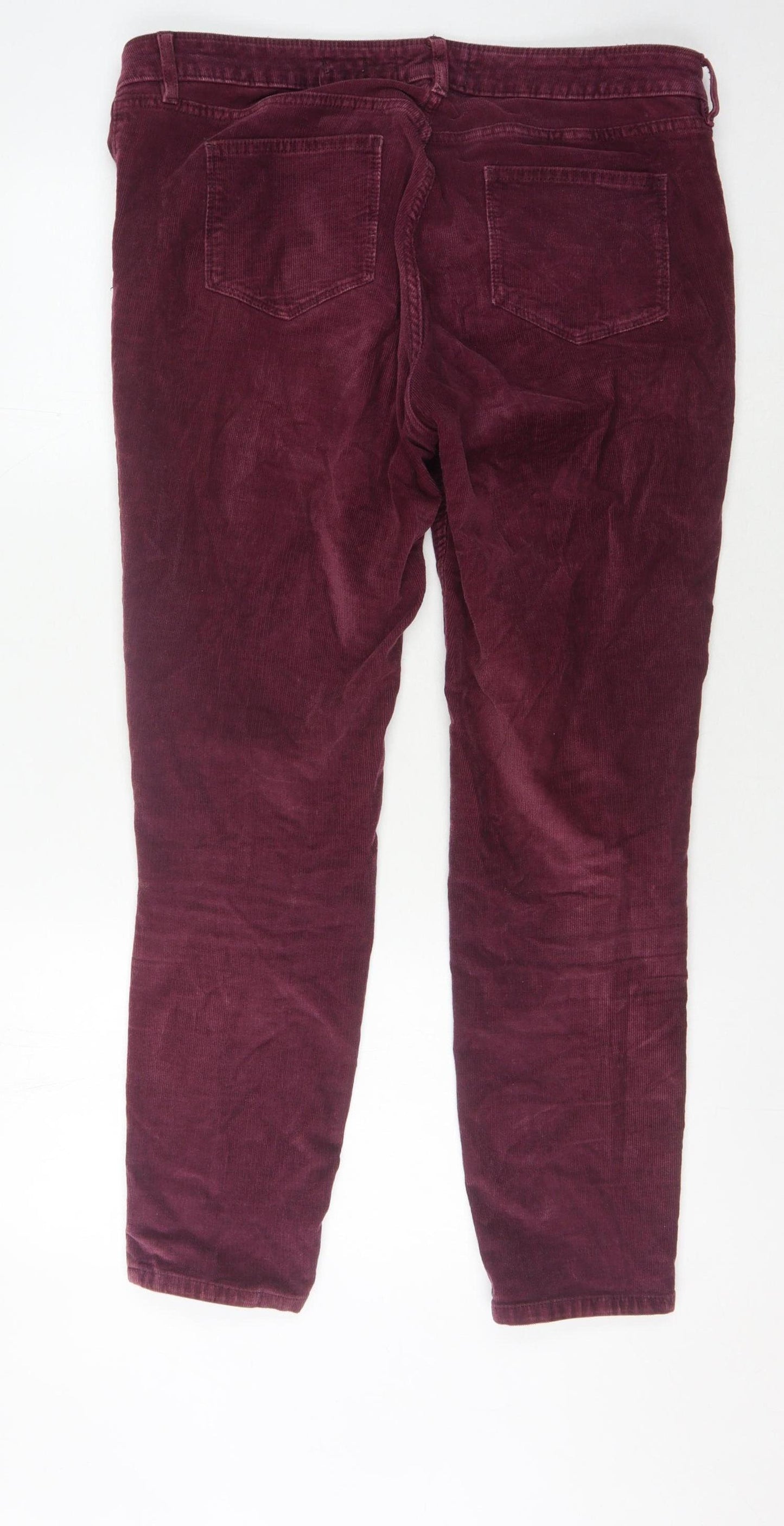 Fat Face Women's Purple Corduroy Trousers Size 16