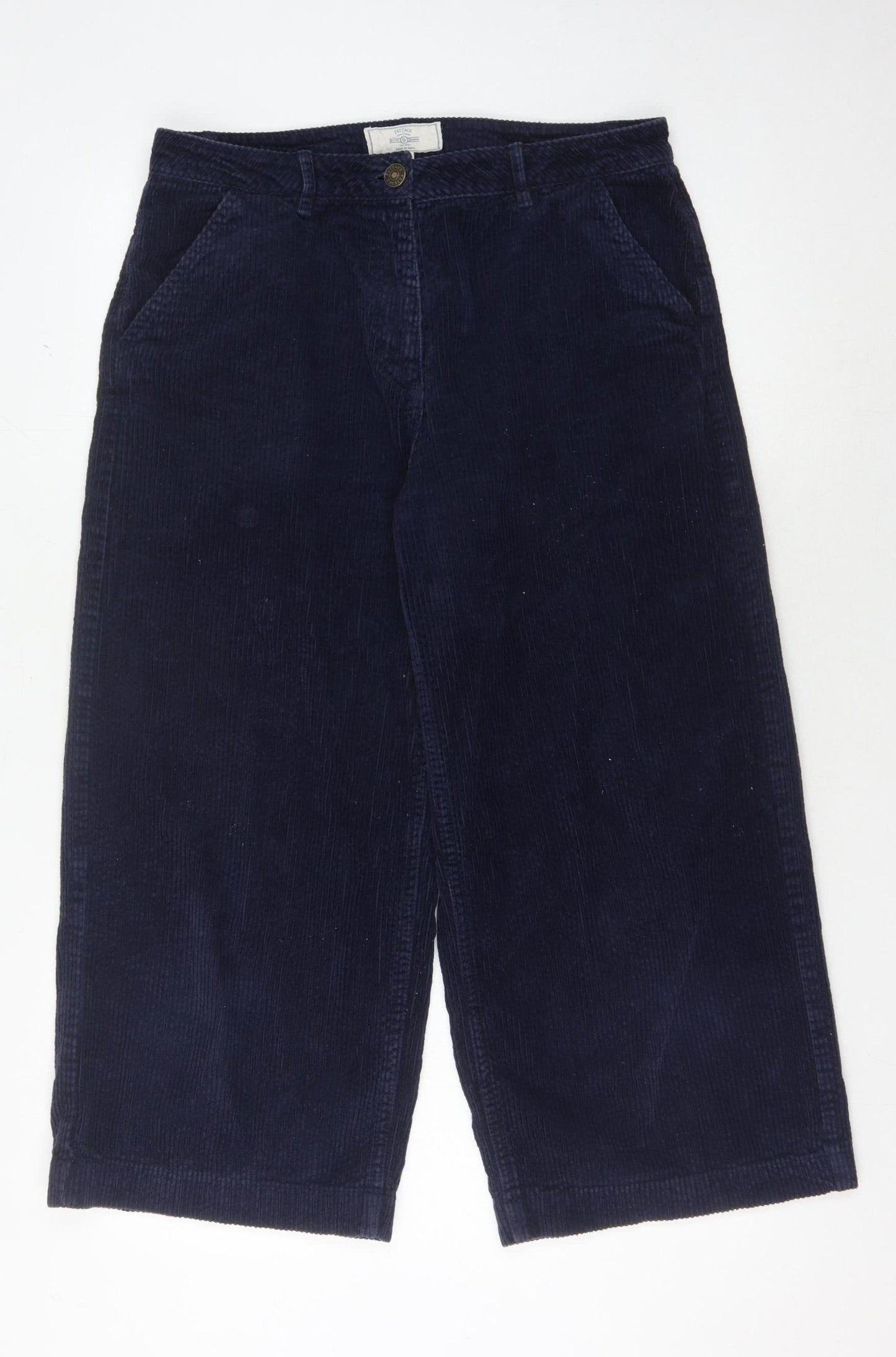 Fat Face Women's Blue Corduroy Trousers Size 12