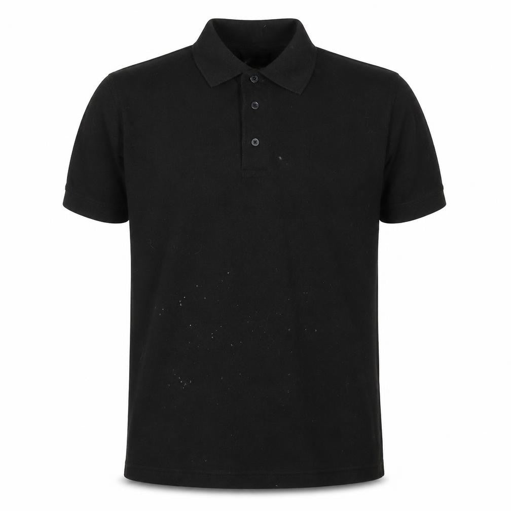 Front view of Regatta Men's Black Polo L Short Sleeve Casual