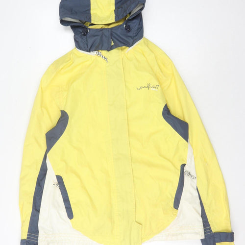 Weird Fish Women's Yellow Rain Jacket - Size 14, Hooded