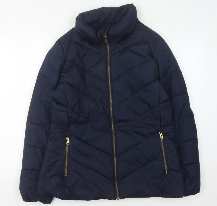 Gap Women's Blue Puffer Jacket Size M