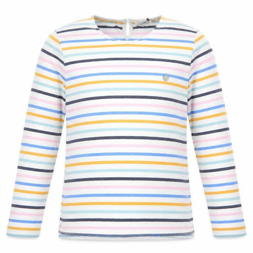 FatFace Girls Multicoloured Striped Cotton T-Shirt, Size 10-11