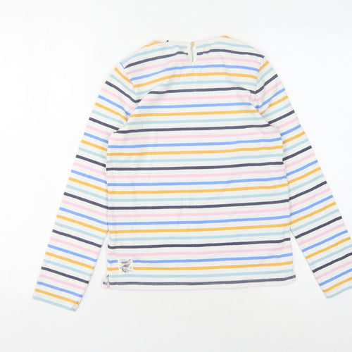 FatFace Girls Multicoloured Striped Cotton T-Shirt, Size 10-11