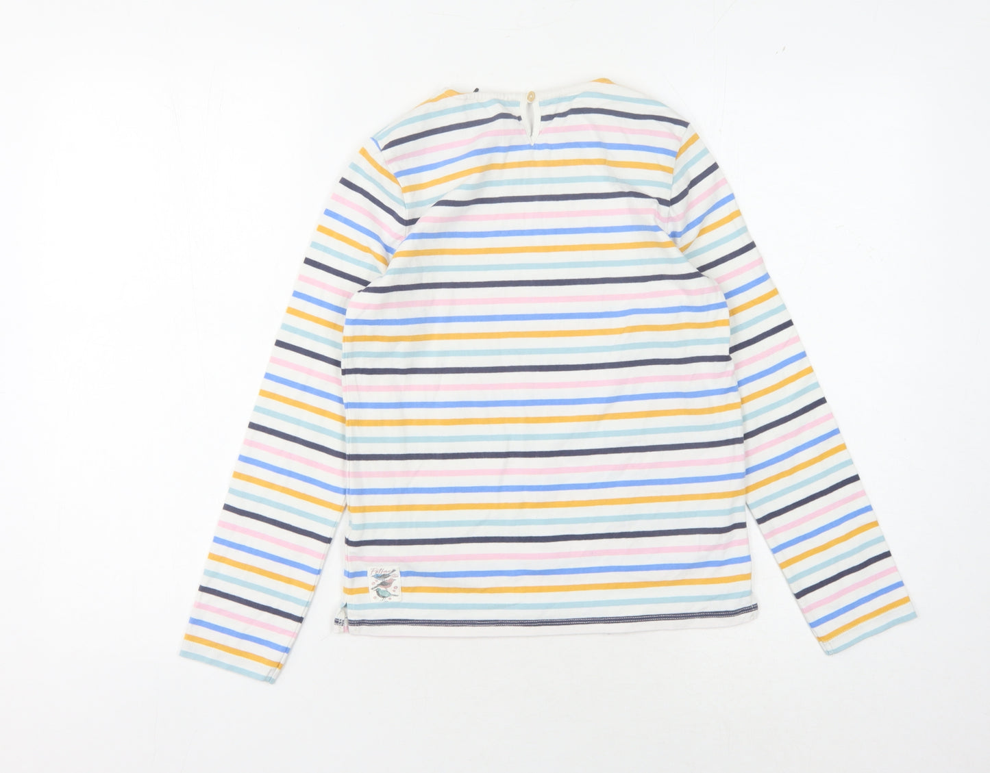 FatFace Girls Multicoloured Striped Cotton T-Shirt, Size 10-11