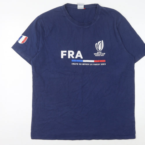Rugby World Cup Men's Blue 2XL Graphic T-Shirt
