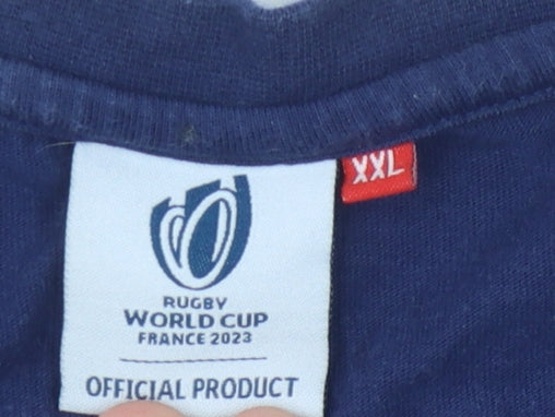 Rugby World Cup Men's Blue 2XL Graphic T-Shirt