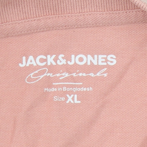 Jack & Jones Men's Pink XL Polo Shirt
