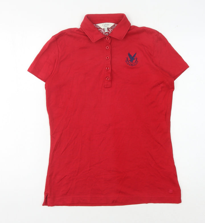 Clover by Bobby Jones Women's Red Polo Shirt M