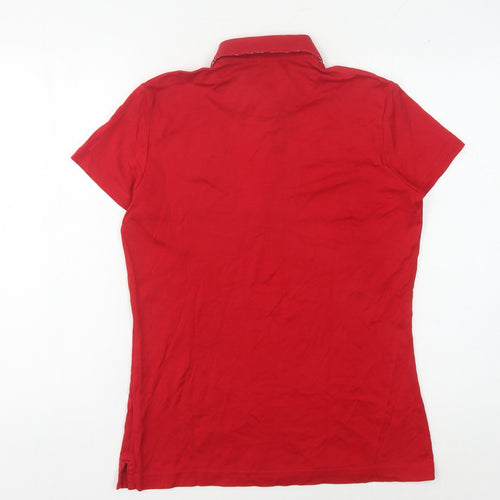 Clover by Bobby Jones Women's Red Polo Shirt M