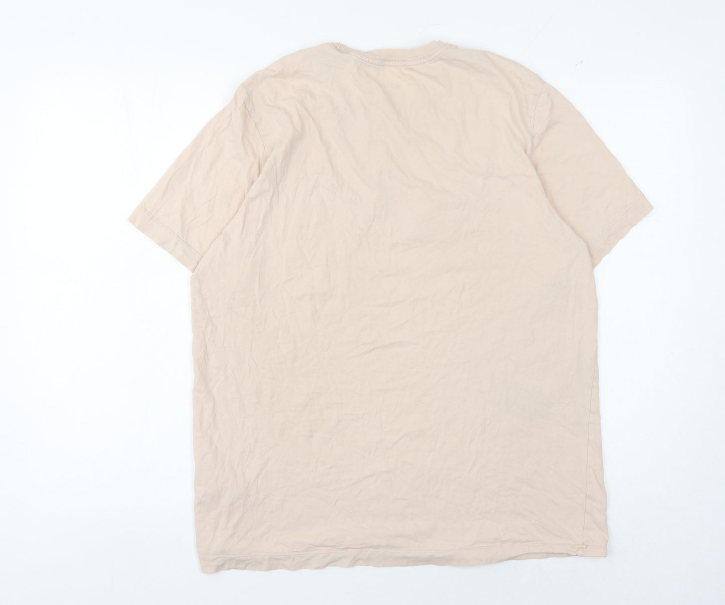 Nike Unisex Beige Cotton T-Shirt, S - Casual Basic Style