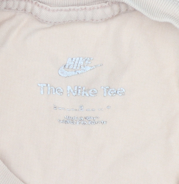 Nike Unisex Beige Cotton T-Shirt, S - Casual Basic Style