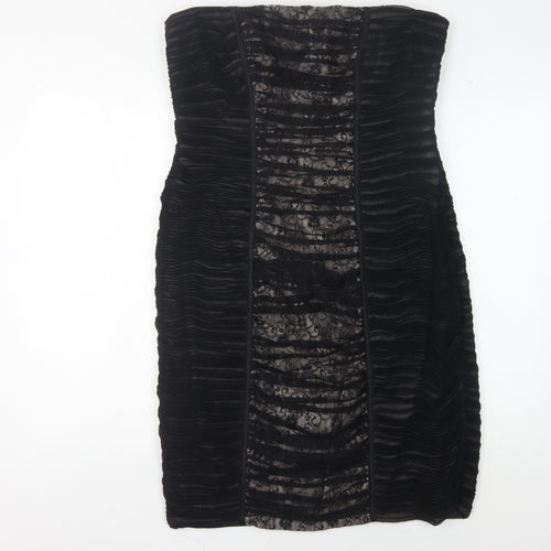 Alexon Women's Black Strapless Cocktail Dress - Size 14