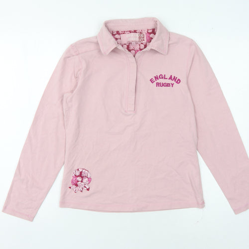 England Rugby Women's Pink Polo, Size S, Sports Style