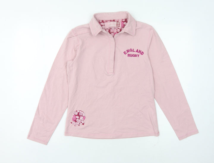England Rugby Women's Pink Polo, Size S, Sports Style