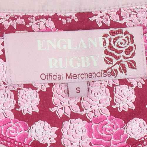 England Rugby Women's Pink Polo, Size S, Sports Style