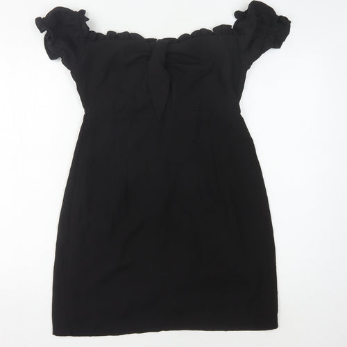 Narrated Women's Black Off-Shoulder Short Dress M