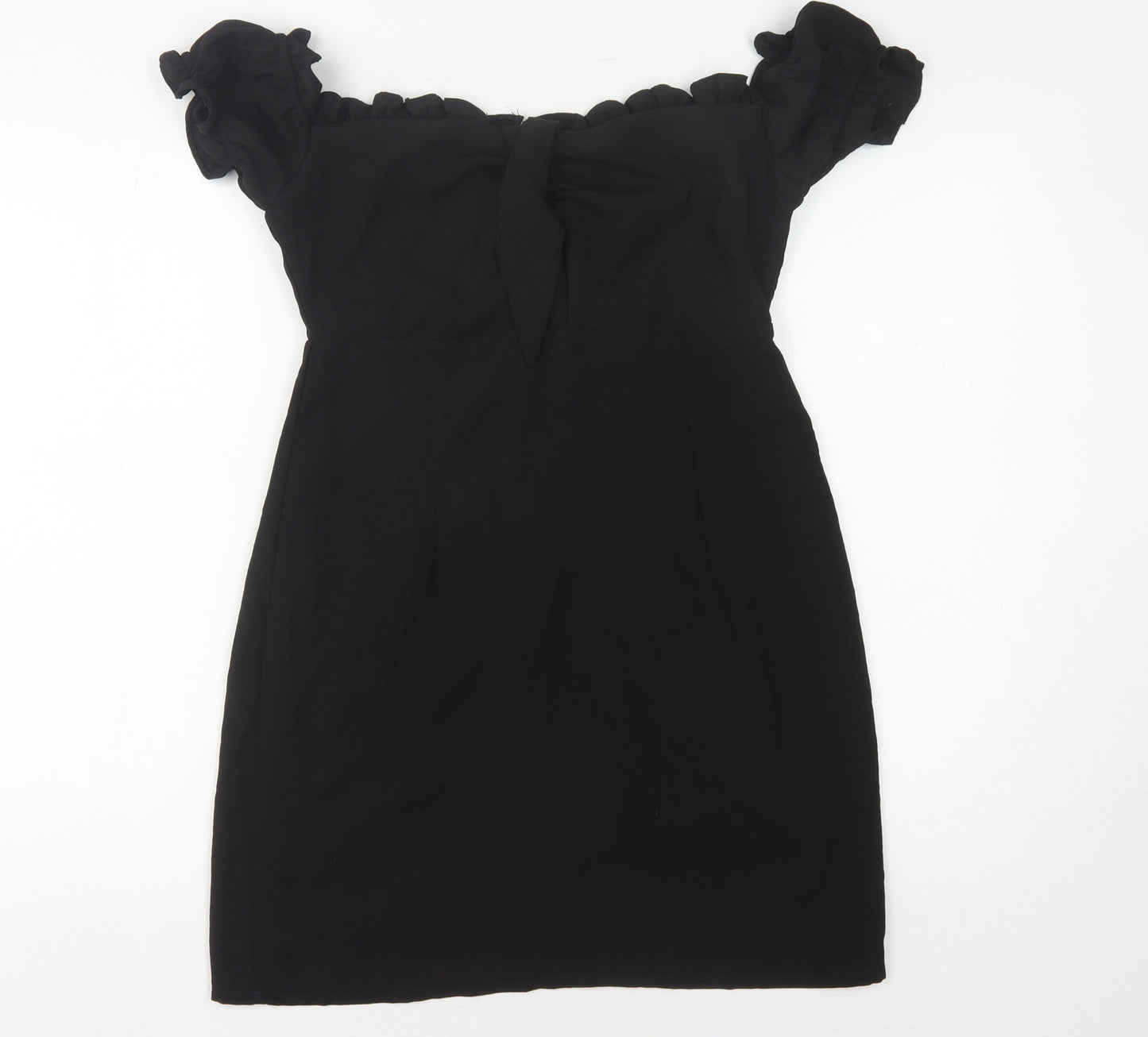 Narrated Women's Black Off-Shoulder Short Dress M