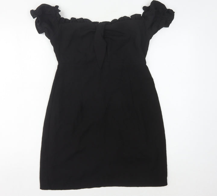 Narrated Women's Black Off-Shoulder Short Dress M