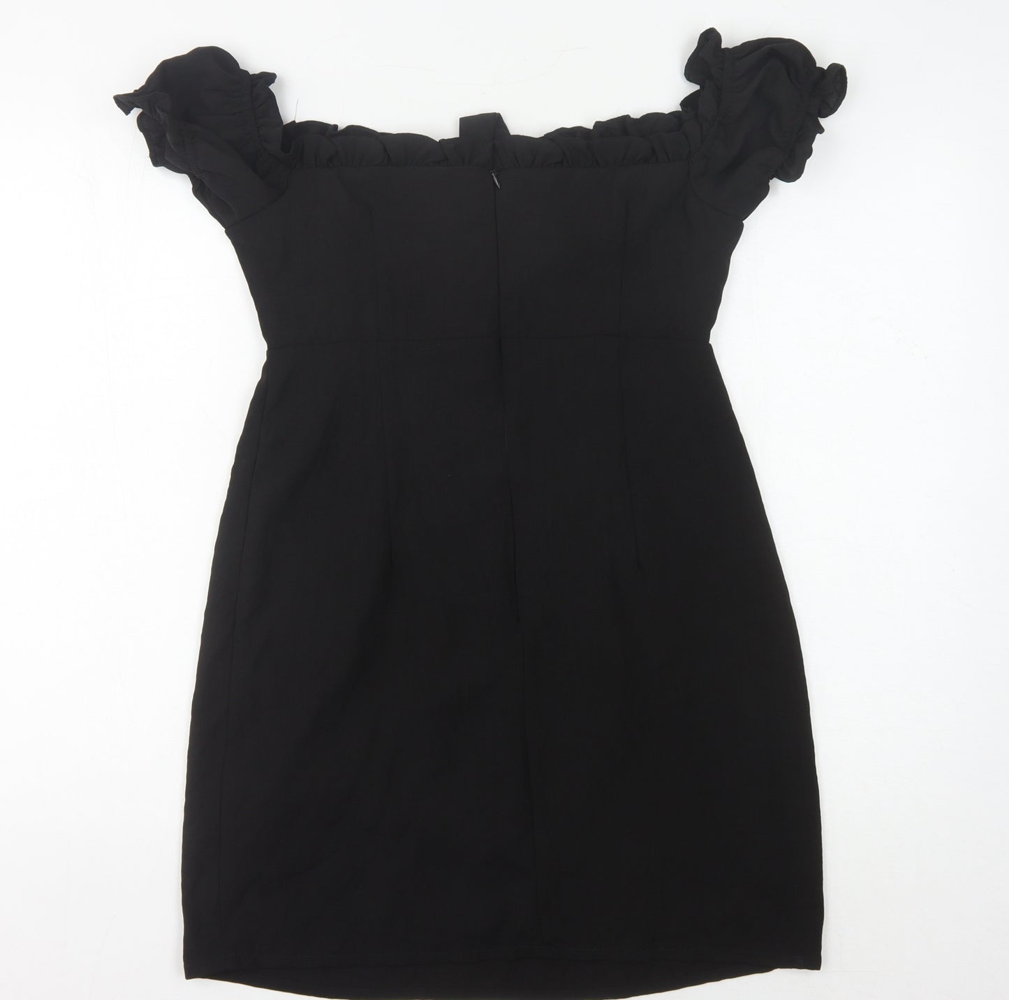 Narrated Women's Black Off-Shoulder Short Dress M