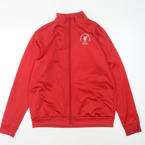 LFC Men's Red Full Zip Jacket M - Logo Accent