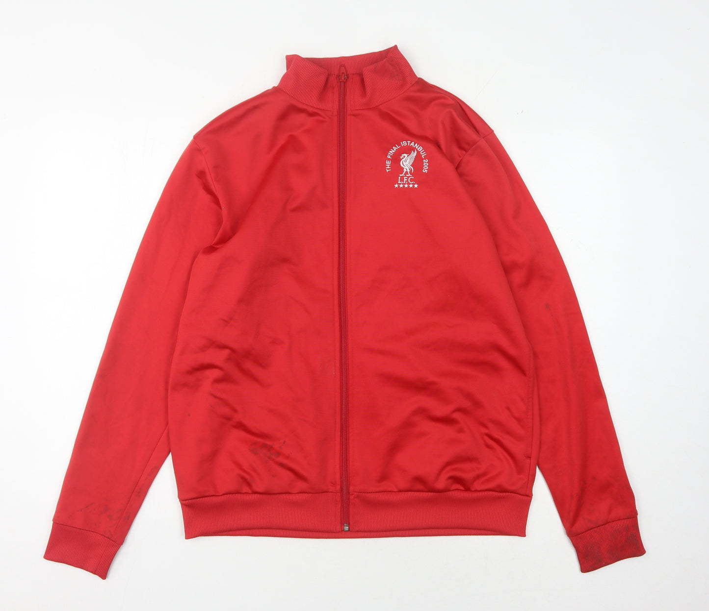 LFC Men's Red Full Zip Jacket M - Logo Accent