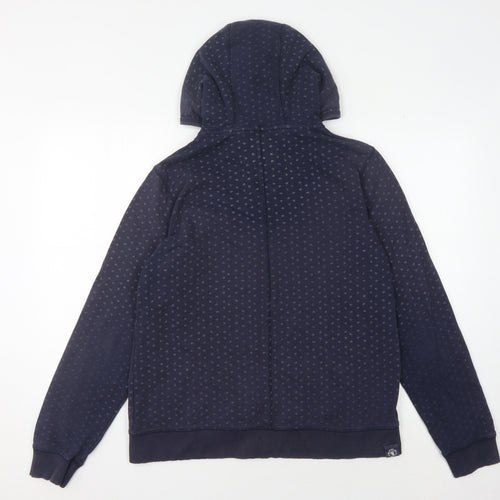 Fat Face Women's Blue Polka Dot Full Zip Hoodie Size 16
