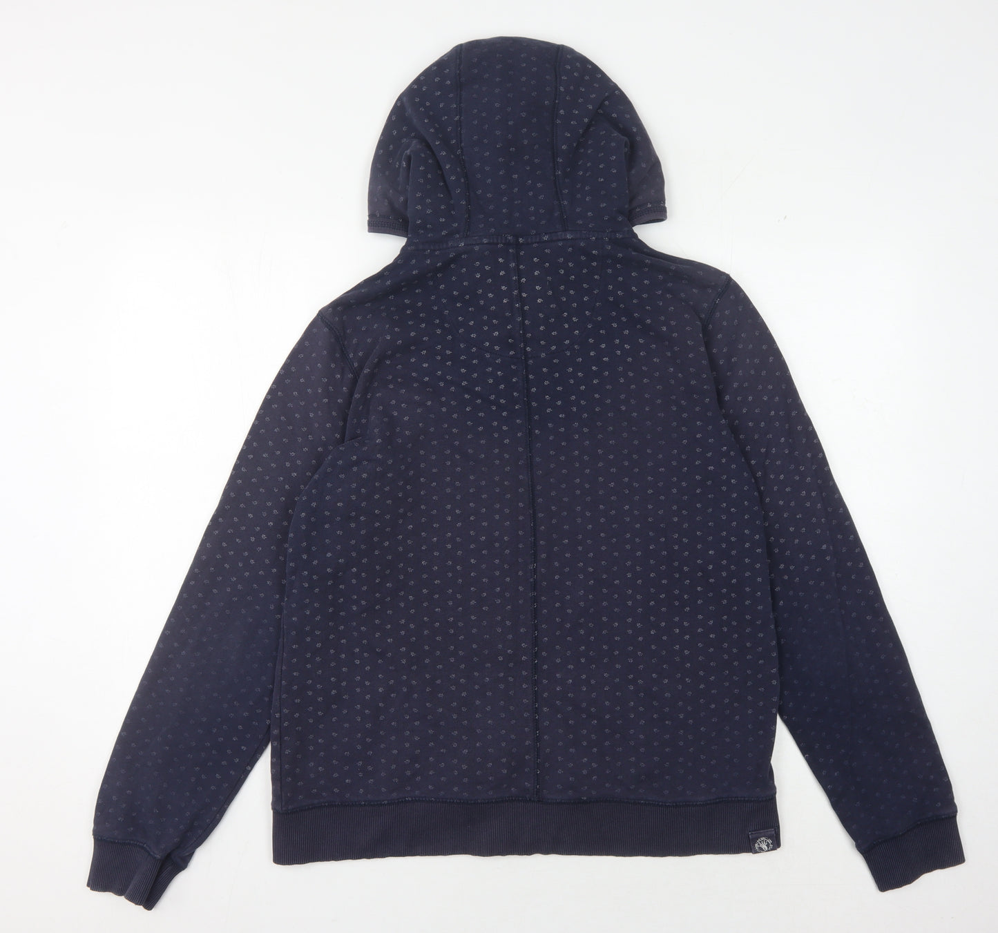 Fat Face Women's Blue Polka Dot Full Zip Hoodie Size 16