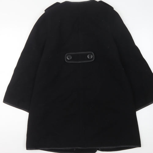 Mint Velvet Women's Black Mid-Length Pea Coat Size 8