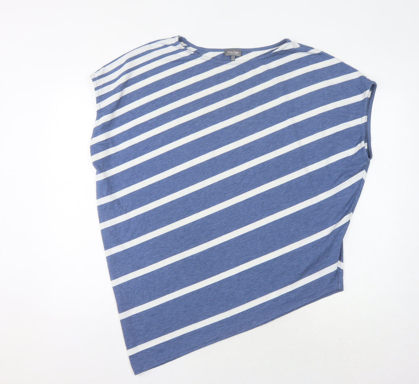 Phase Eight Women's Blue Striped T-Shirt, Size 18
