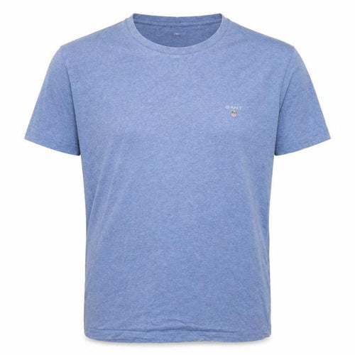 Gant Men's Blue Cotton Logo T-Shirt, Size M, Regular Fit