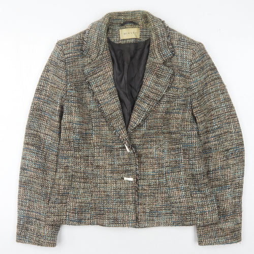 Minuet Women's Multicoloured Blazer Size 12 Check Bouclé