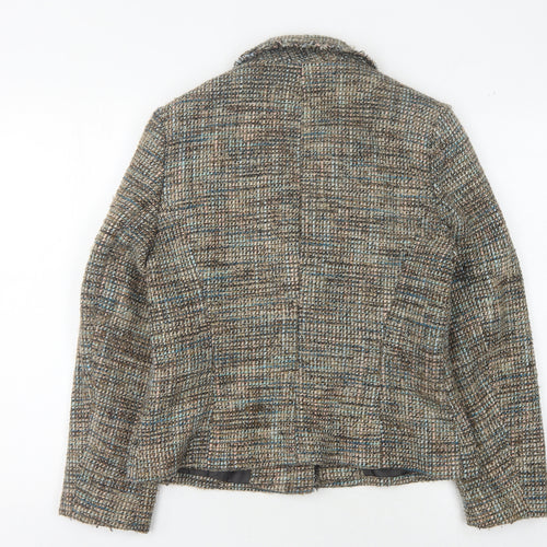 Minuet Women's Multicoloured Blazer Size 12 Check Bouclé
