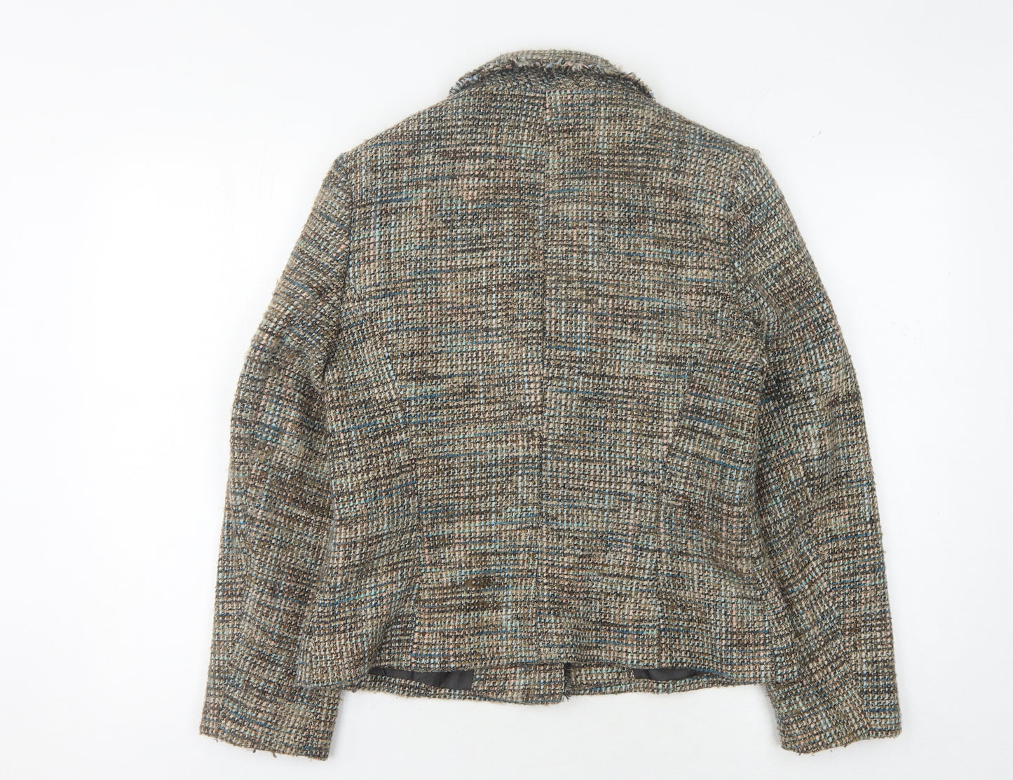 Minuet Women's Multicoloured Blazer Size 12 Check Bouclé