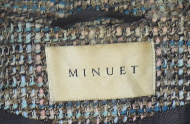 Minuet Women's Multicoloured Blazer Size 12 Check Bouclé