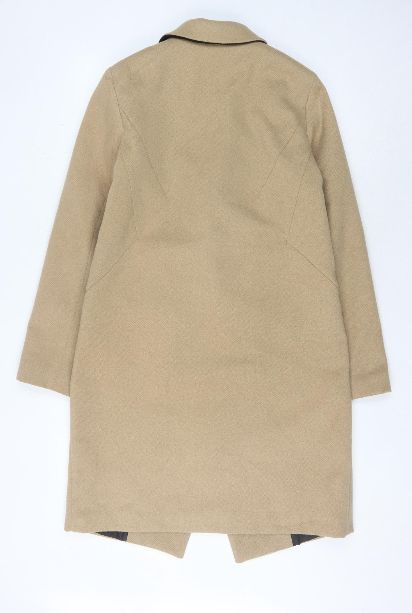Oasis Women's Beige Long Overcoat Size M
