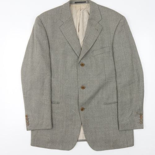 Hugo Boss Men's Grey Tweed Blazer Size 42 Classic Fit