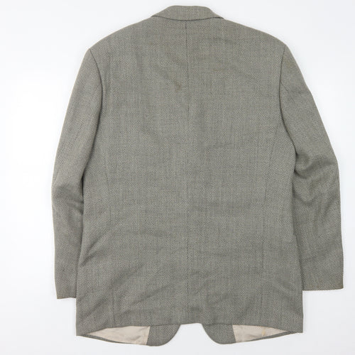 Hugo Boss Men's Grey Tweed Blazer Size 42 Classic Fit