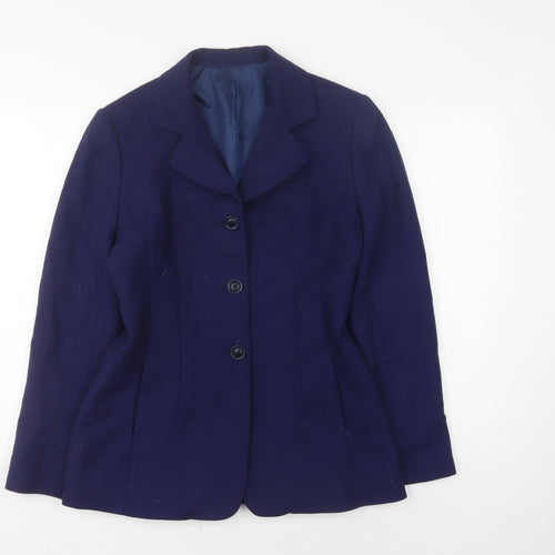 Hobbs Blue Wool Suit Jacket - Size 10, Vintage