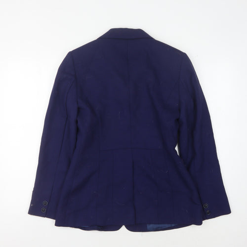 Hobbs Blue Wool Suit Jacket - Size 10, Vintage