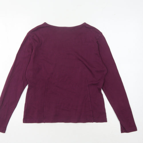 Wall Women's Purple Long Sleeve T-Shirt, Size M