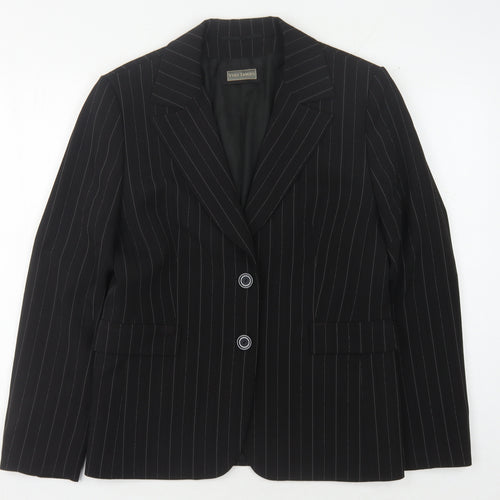Yves Tanguy Women's Black Pinstripe Blazer Size 12