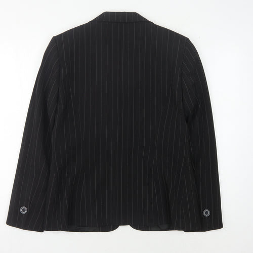 Yves Tanguy Women's Black Pinstripe Blazer Size 12