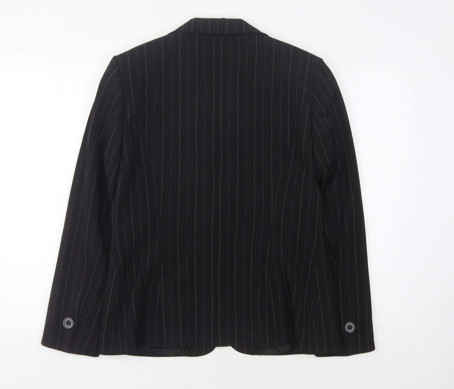 Yves Tanguy Women's Black Pinstripe Blazer Size 12